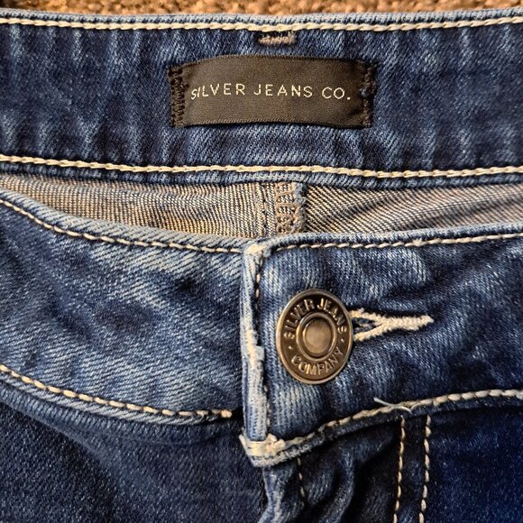 Silver Jeans Distressed Boyfriend Jeans W/Embroidered Pockets Western Glove Work - Picture 6 of 9